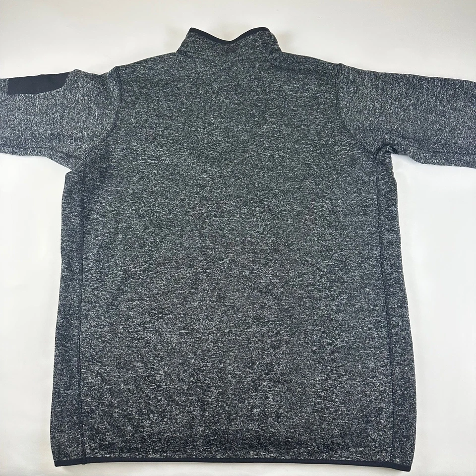 Pulôver masculino Chicago Bears 1/4 zíper 3XLT cinza manga longa lã macio - Imagem 2 de 4