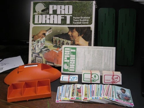Vintage Parker Brothers Pro Draft Football Game – Incomplete – Cards & Component