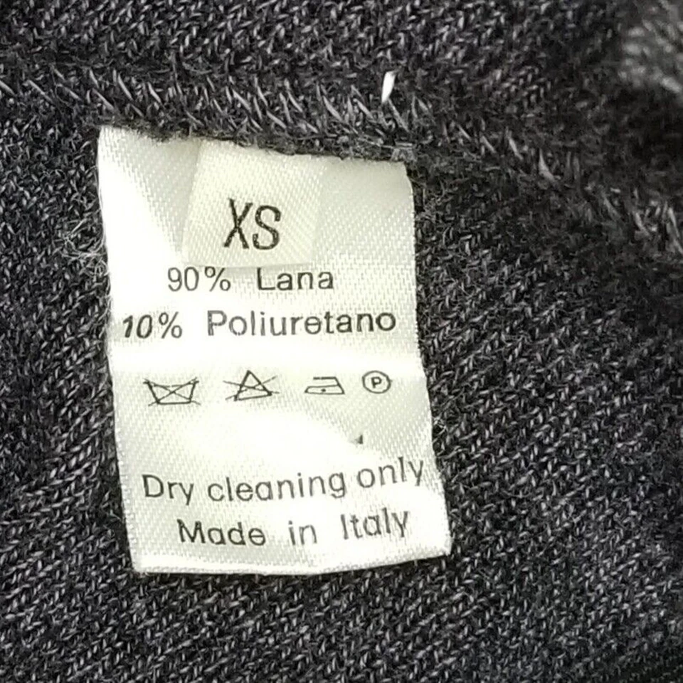 ALAIA Midi Skirt Womens XS Hi waisted Charcoal Black Striped Wool Blend Knit - Image 3 of 4