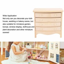 —1:12 Miniature Drawer Cabinet Fine Polished Decorative Miniature Chest Drawers