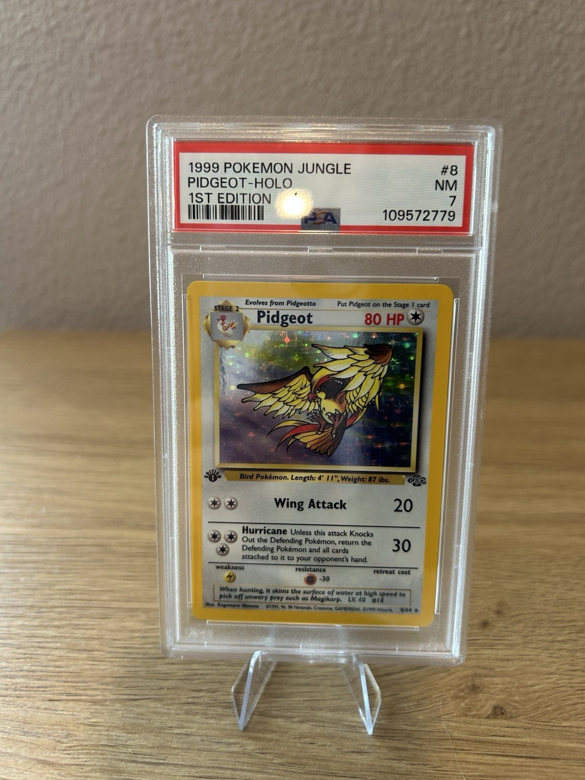 Pidgeot 08/64 Jungle-1st Edition Holo PSA 7