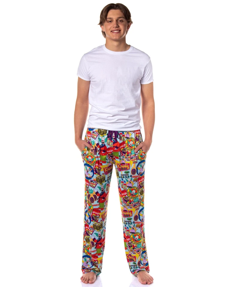 Pantalones de salón de Los Simpson pijama para dormir de payaso crujiente para hombre Foto 2 de 3