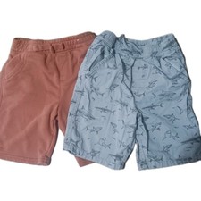 Garanimals Boys 5T Shorts Lot Shark Print Brown Casual Play Shorts