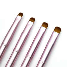 4pcs Pink Metal French Nail Brush | Professional French Tip Brush | Nail Clean U