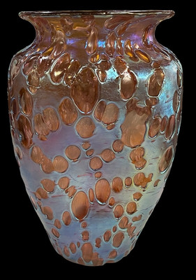 LOETZ PINK ORBULIN DECOR VASE DIASPORA - RARE