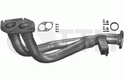 Tuyau avant anti-fuite pour réparer l'échappement bruyant d'Opel Tigra et Corsa B 1.4 1.6