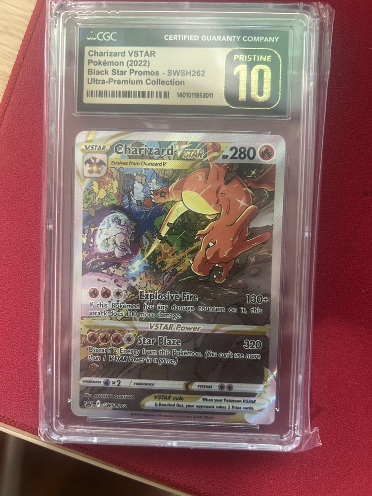 CGC 10 Pristine 2022 Pokemon Charizard VSTAR SWSH262 Black Star Promo UPC
