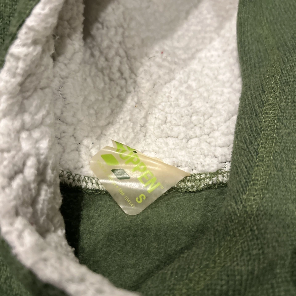 Sudadera con capucha pequeña Koppen para mujer suéter Sherpa polar verde B17 Foto 2 de 3