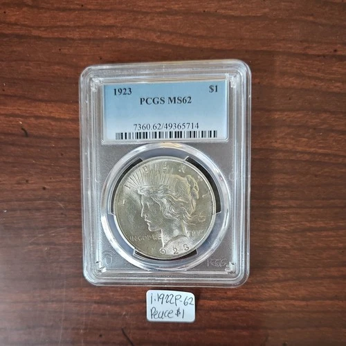 1923 P Peace Silver Dollar PCGS MS62 UNCIRCULATED $1 Coin BUY IT NOW!
