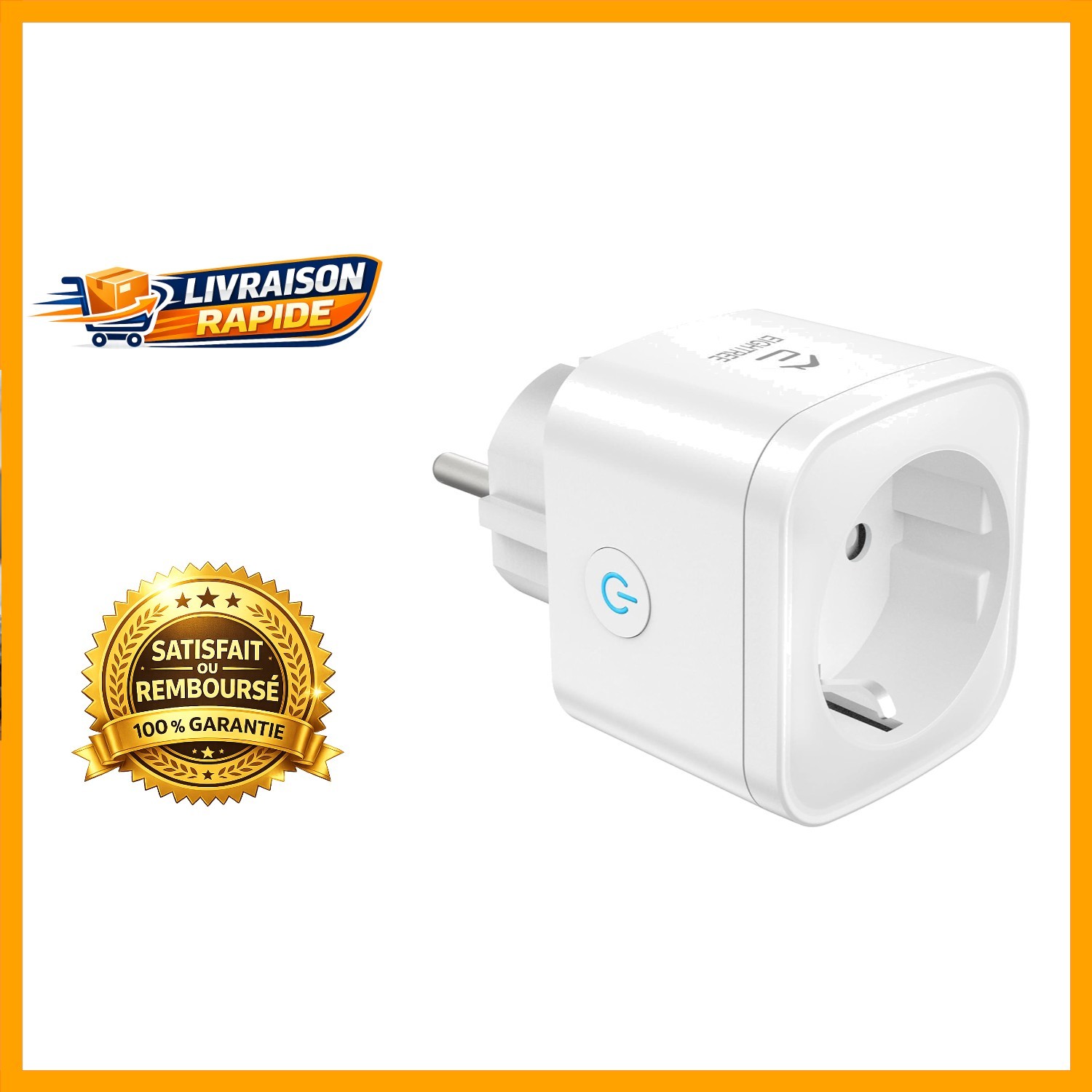 Prise Intelligente EIGHTREE 16A Wi-Fi pour Programmation Maison