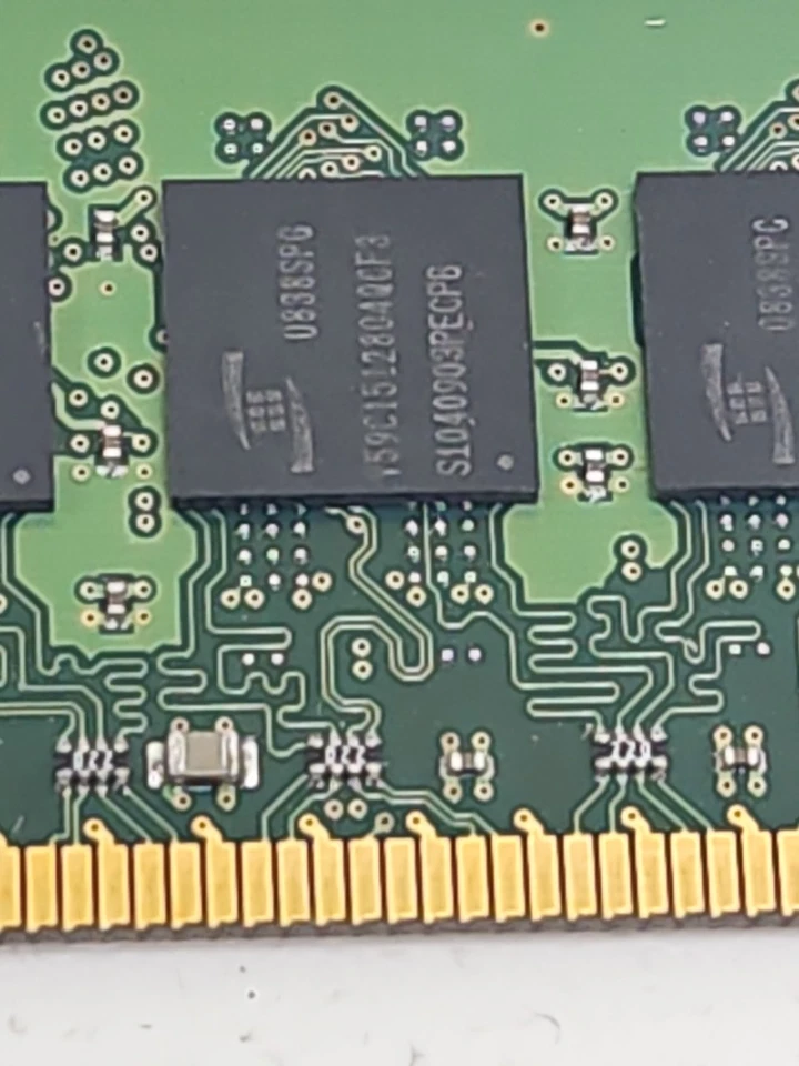 (2)ProMOS 1GB 2Rx8 Memory Card V916765K24QCFW-G6  PC2-6400U-666-12-EO 800MHz - Image 3 of 4