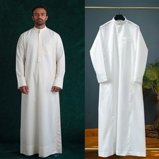 Muslim Men Jubba Thoub Thobe Abaya Saudi Kaftan Long Dress Prayer Robe Dishdasha