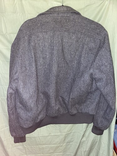 Members Only Wool Full Zip Insulated Coat Jacket Gray - Men's Large - Picture 10 of 13