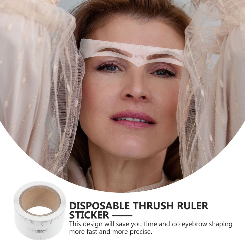 White Paper Eyebrow Ruler Stickers 50Pcs for Symmetrical Brow Drawing ...
