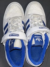 Adidas Forum Low Athletic Leather Shoe, Men Sz 12, White Blue w Strap FY7757