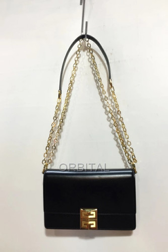 Givenchy 4G Small Chain Bag Black Gold Leather Shoulder Bag Mini Bag