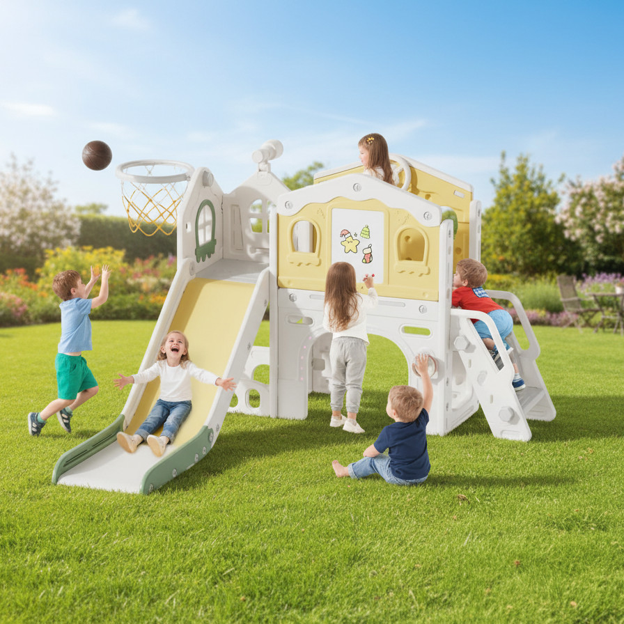 Indoor Outdoor Slide Playset For 3+