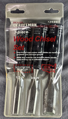 Vintage Sears/Craftsman 3 pc. Wood Chisel Set - 1/2'' 3/4'' 1'' - 9-36861