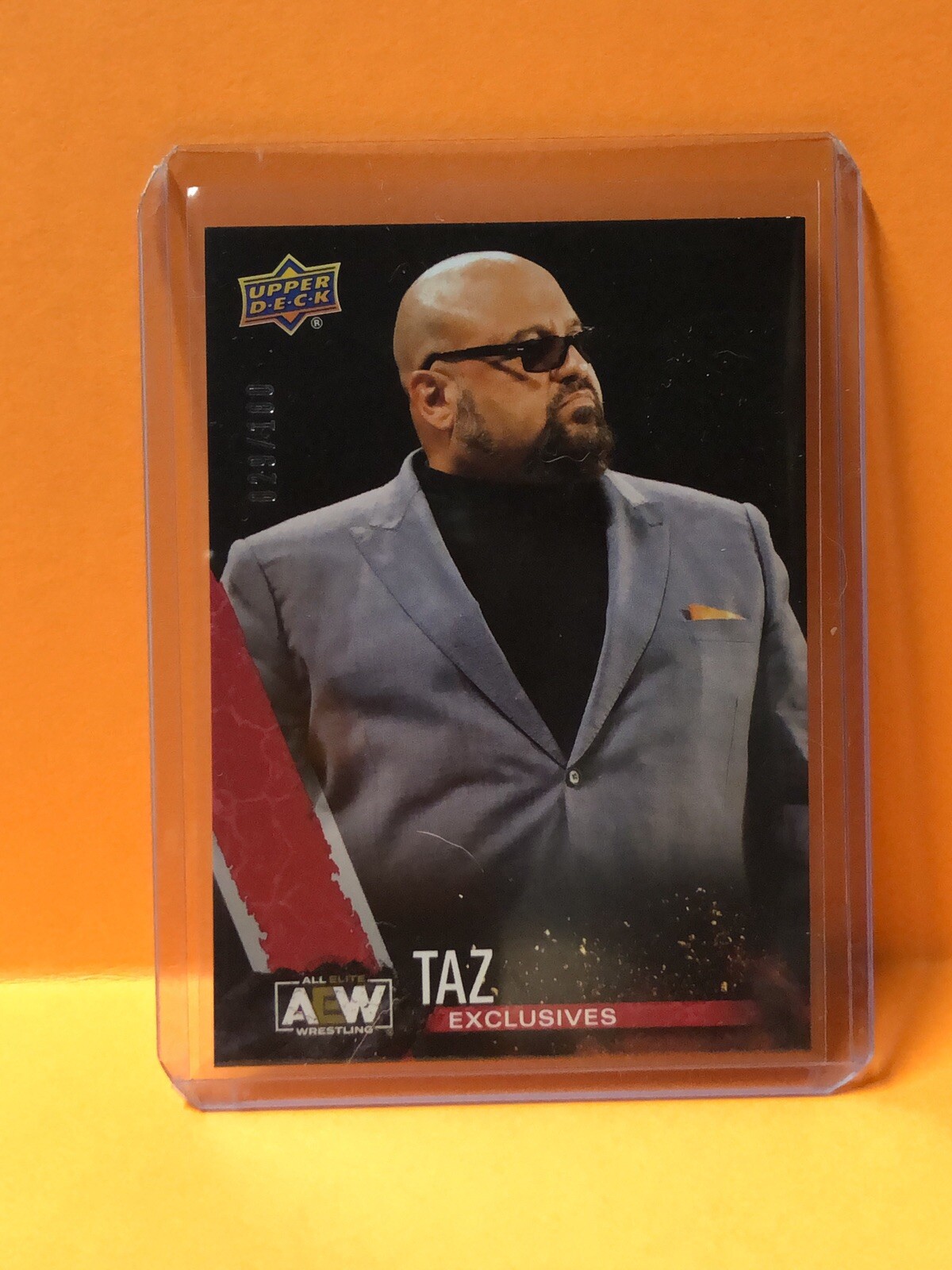 TAZ EXCLUSIVES 29/100 RARE LIMITED 2021 Upper Deck AEW card number 