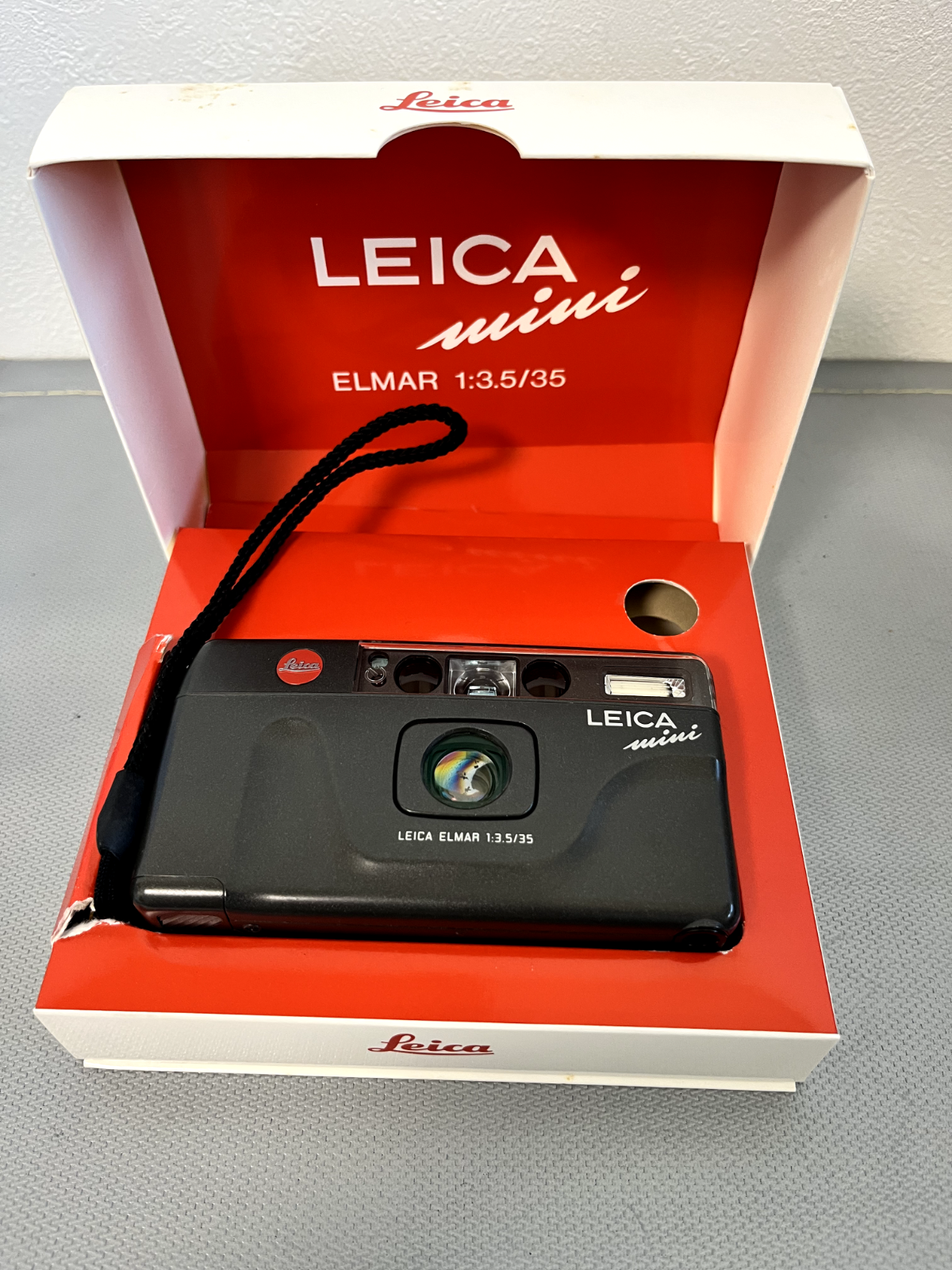 [NEAR MINT w/Box] Leica mini Elmar Black Point & Shoot 35mm Film Camera JAPAN