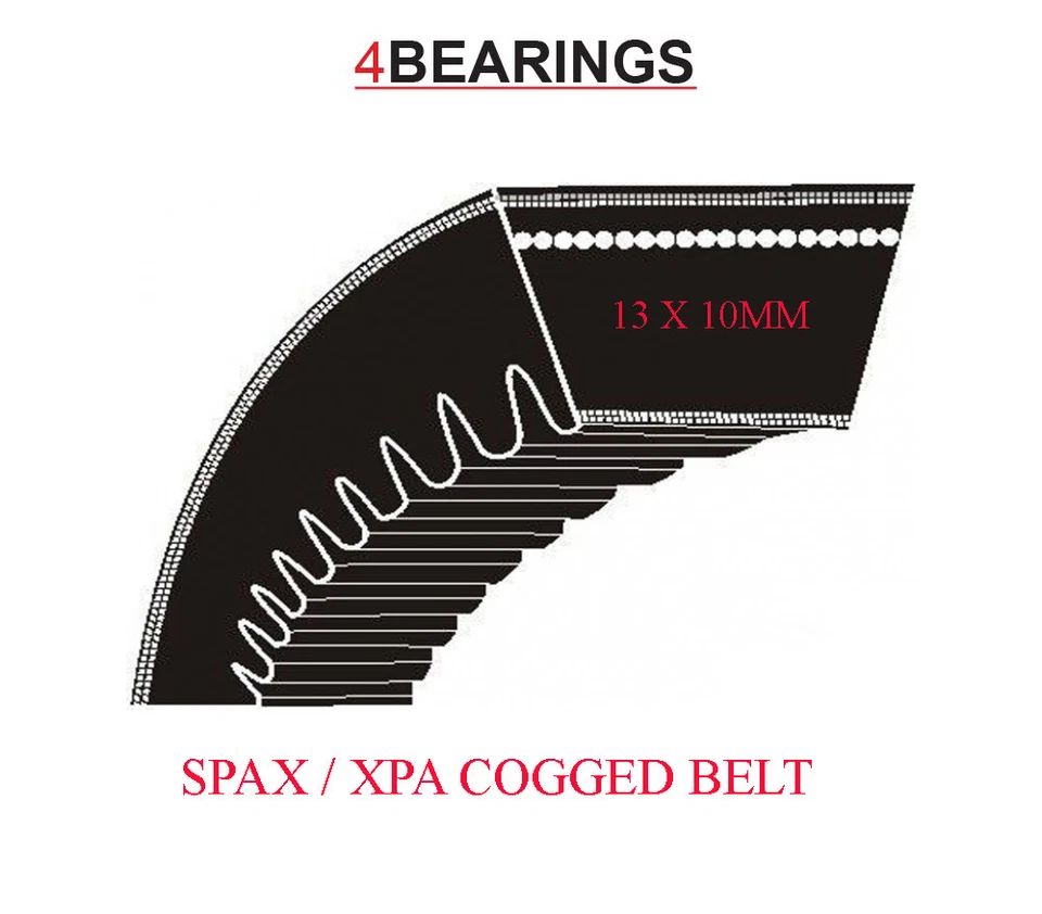 SPAX - XPA QUALITY COGGED WEDGE BELTS SIZES SPAX690 - SPAX2360 13MM X 10MM