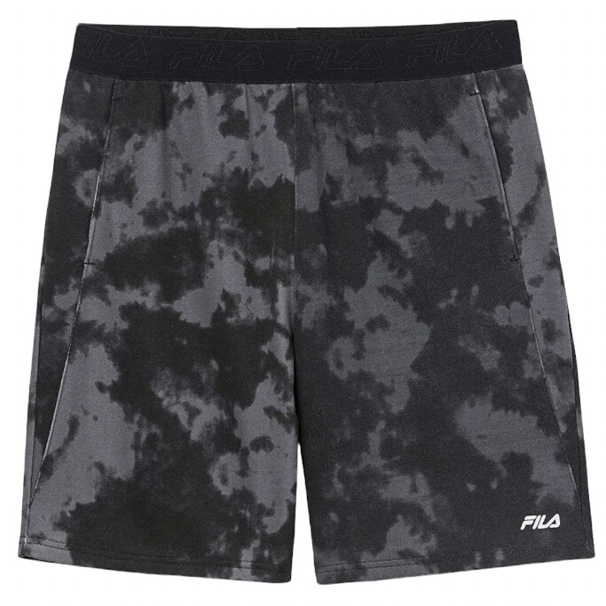Fila Shorts Uomo Tie Dye Pantaloncini da Allenamento Taglie Med Large e XL Nero e Grigio Nuovi