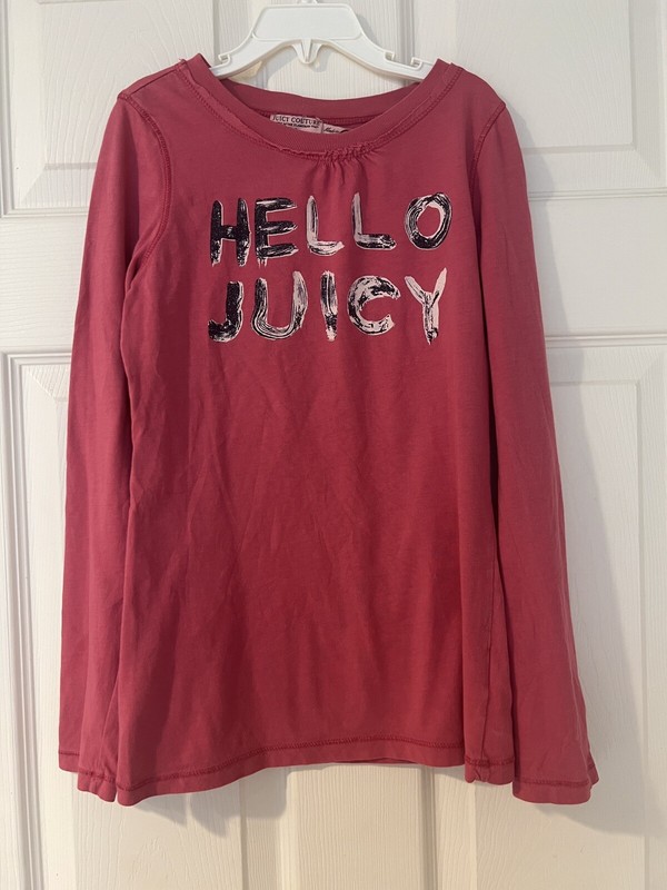 Juicy Couture Logo shirt Size 8 Girls Long Sleeve Top