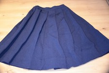Slim girls bell skirt pleated skirt dark blue 92/98   attic find 70s
