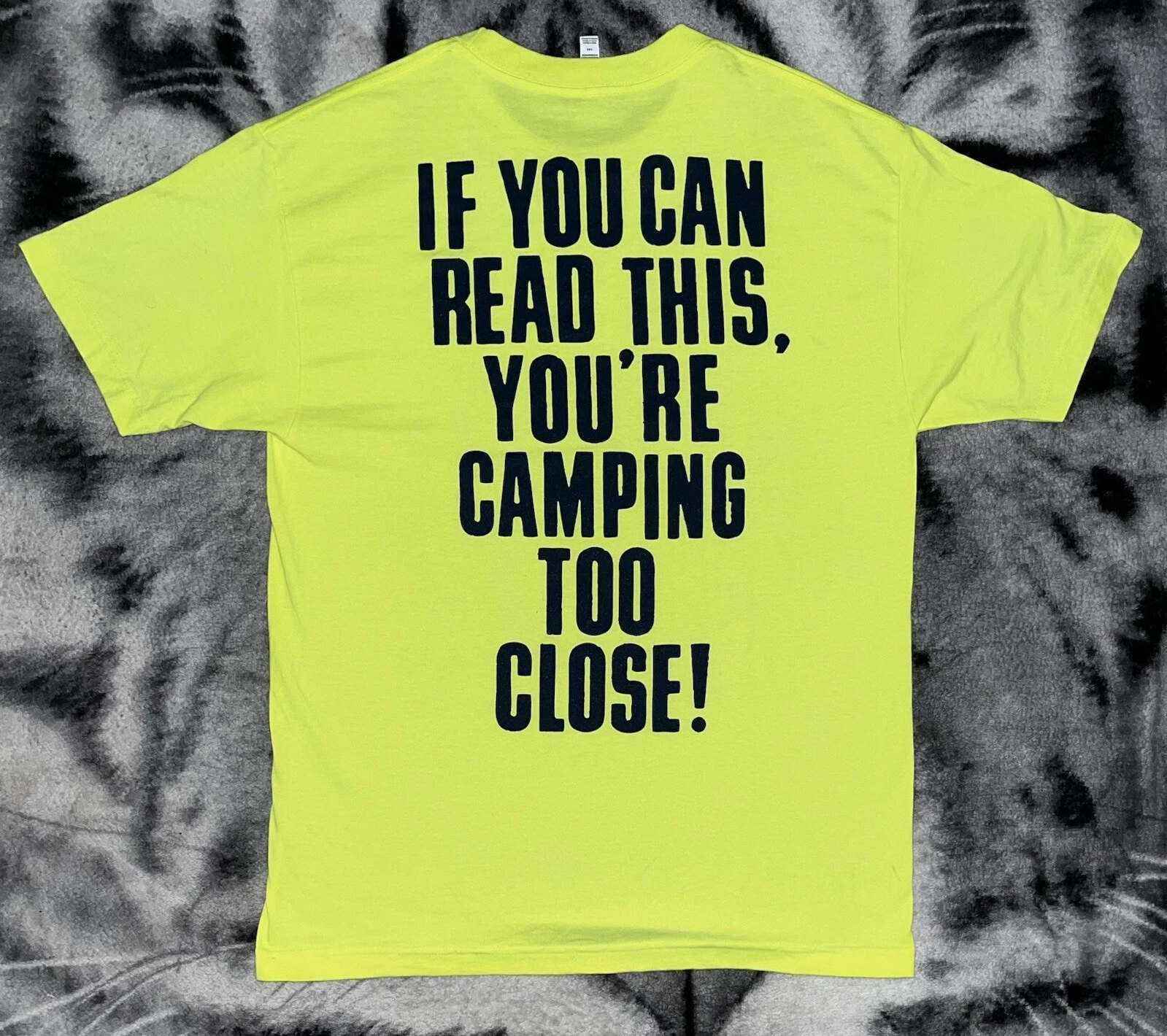 Rare Vintage Funny Camping Shirt Sz L