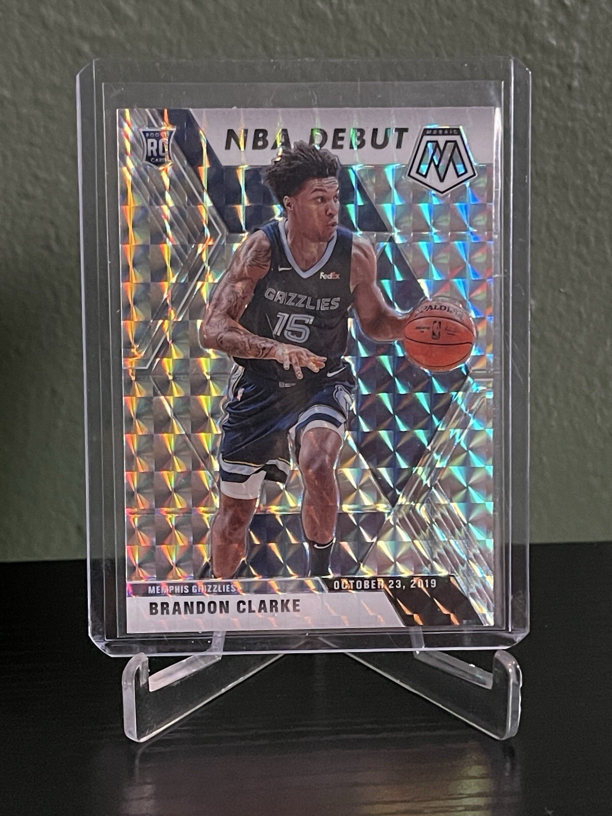 2019-20 Panini Mosaic - NBA Debut #277 Brandon Clarke Silver Mosaic Prizm (RC)