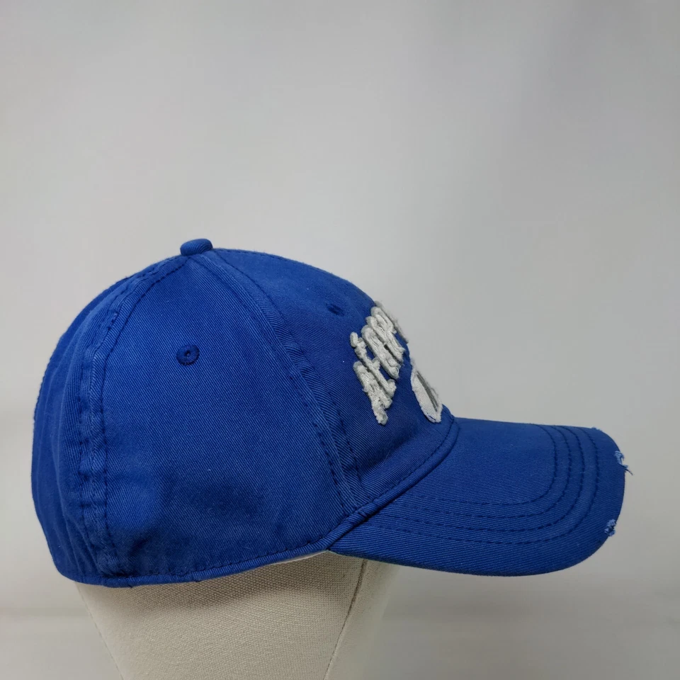 Sombrero ajustado con parche Aeropostale NY azul grande/XL orificios de ventilación sólidos 6 paneles Foto 4 de 4