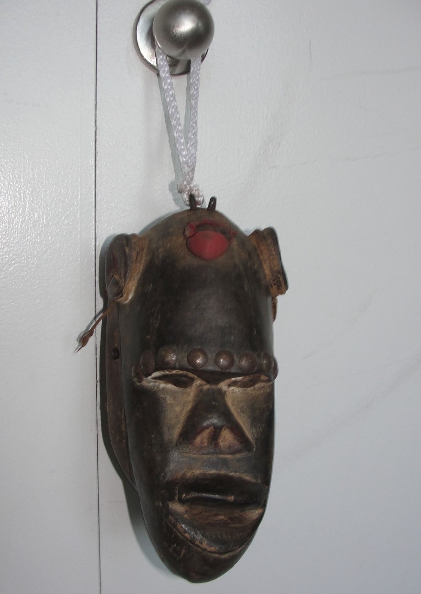Old Ancient African Tribal Dan Monkey Passport Mask Africa Baule