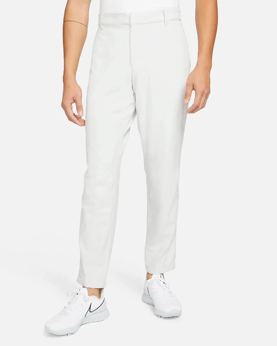 NIKE MEN S 36x32 DRI FIT VAPOR SLIM FIT GOLF PANTS white DA3062