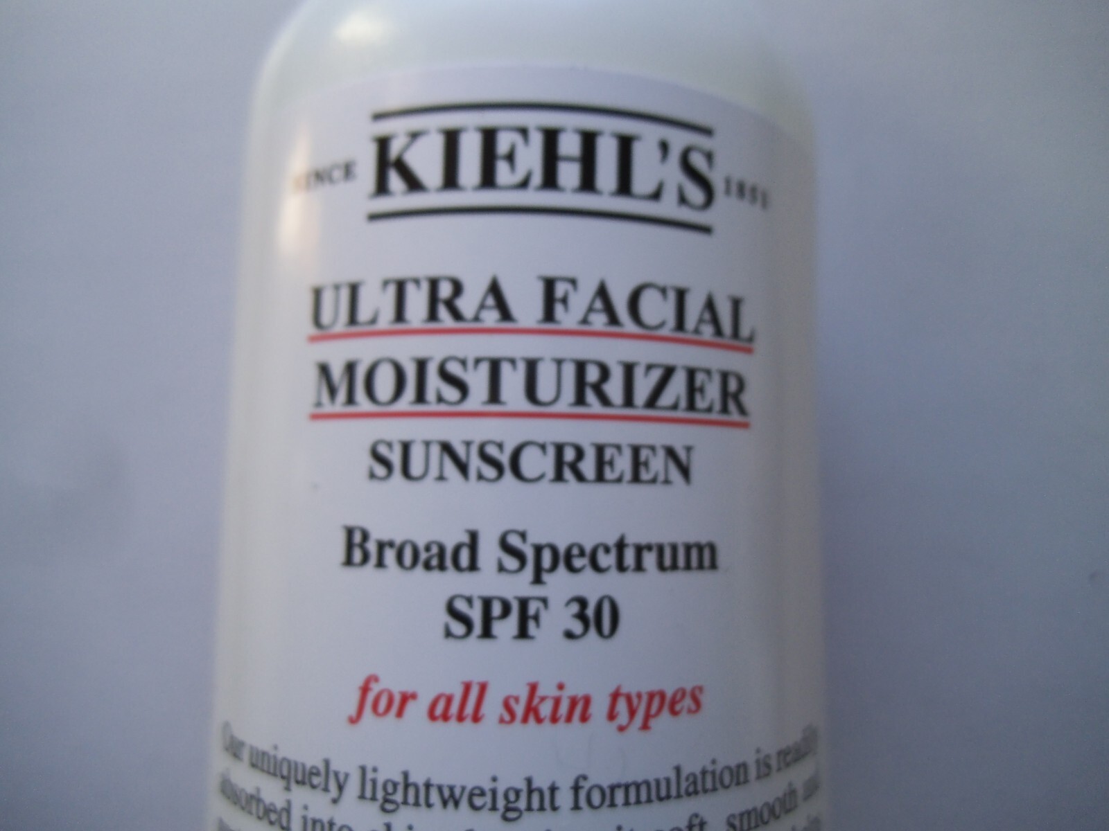 Kiehl's Ultra Facial Moisturizer SPF 30 For All Skin Types 8.4 oz /250