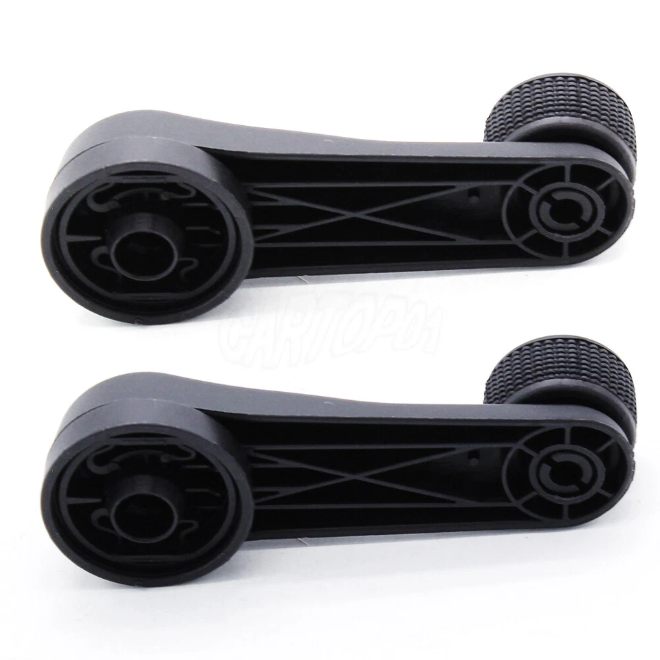 Par de manivela de ventana manual negro lado conductor pasajero para VW Beetle Golf Jetta@#$ Foto 2 de 4