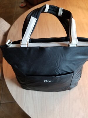  CLEARANCE GIAN MARCO VENTURI Women Handbag Purse  Bag Black White  Pre-owned 