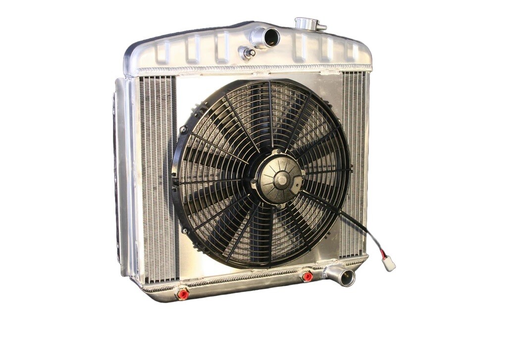 Dewitts Radiator w/Fans Automatic Transmission Raw 55-57 Chevy LS Dewitts Radiator w/Fans Automatic Transmission Raw 55-57 Chevy LS