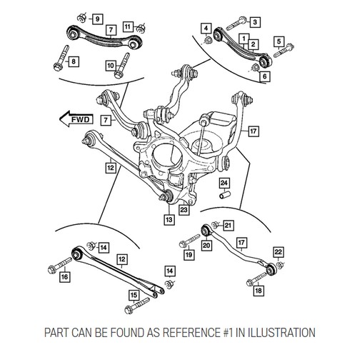 Passanger Rear Alignment Assembly Genuine OEM Mopar Passenger Right Alignment Camber Lateral Link For ...