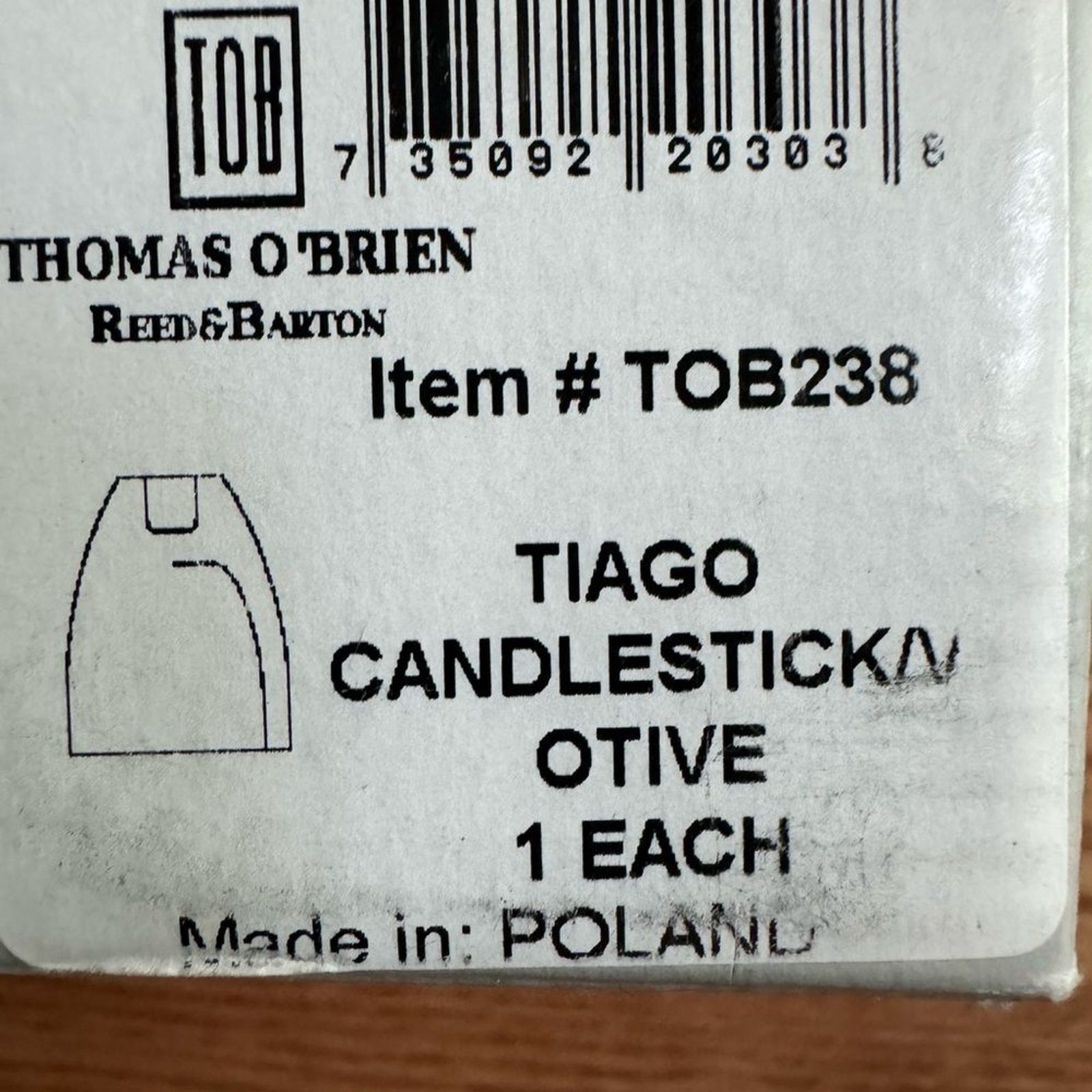 Reed & Barton Tiago Reversible Candlestick/Votive Holder Thomas O’Brien Crystal