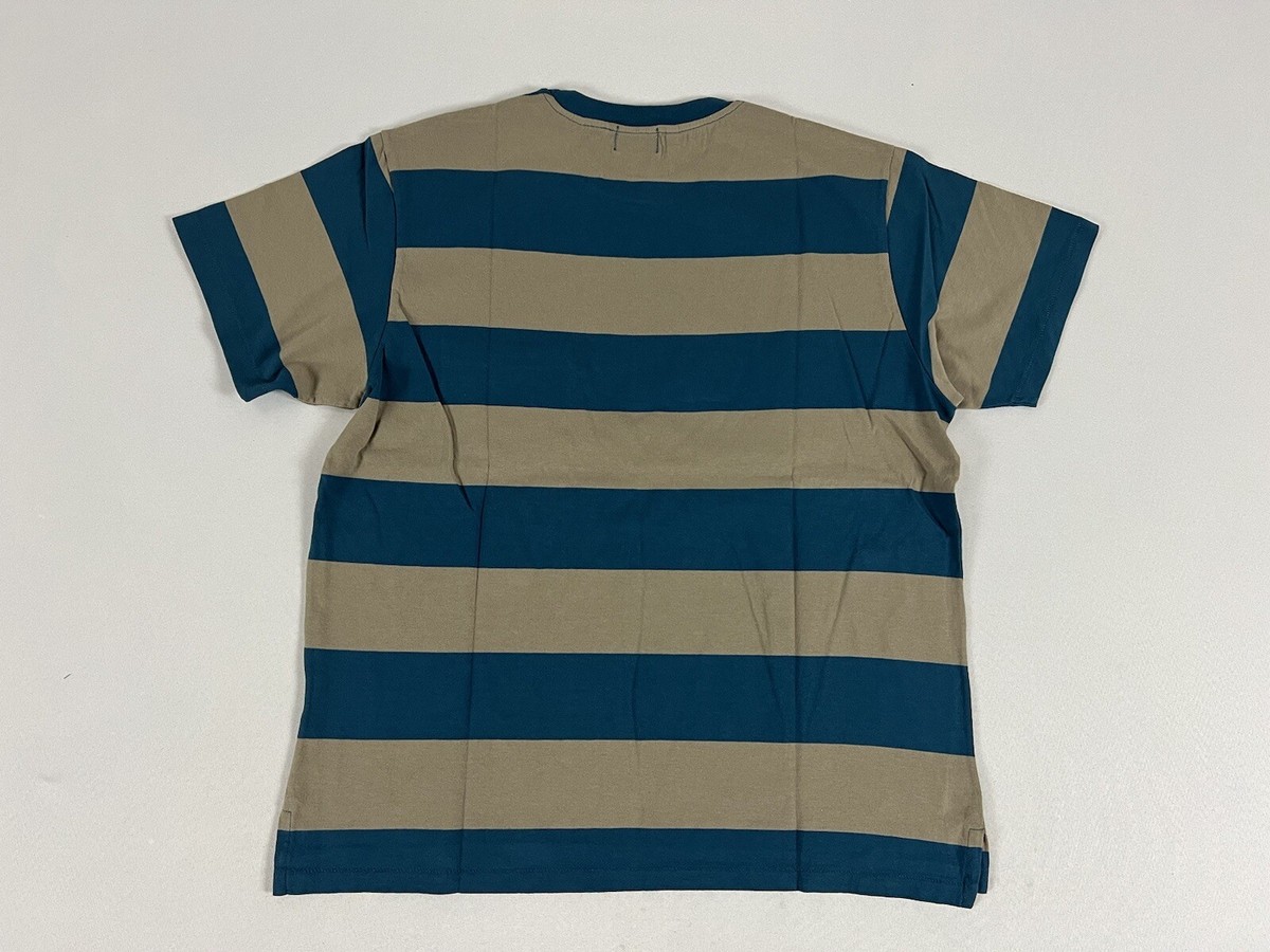 LEVIS VINTAGE CLOTHING LVC 1940'S SPLIT HEM T-SHIRT STRIPE BLUE