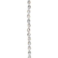Crystal Bead Strand - Iridescent CRYSTAL AB - 8x11mm TEARDROP Crystal Beads