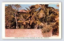 Postcard Florida Key West FL Ernest Hemingway House 1950s Unposted Chrome
