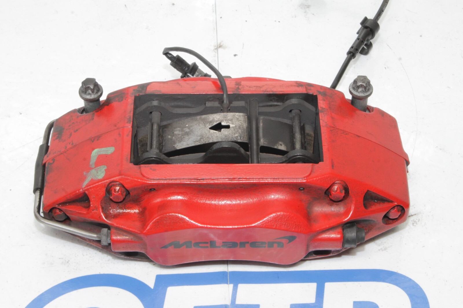 12-14 MCLAREN MP4-12C 12C 570 OEM LH REAR BRAKE CALIPER RED 11C0565CP COMPLETE