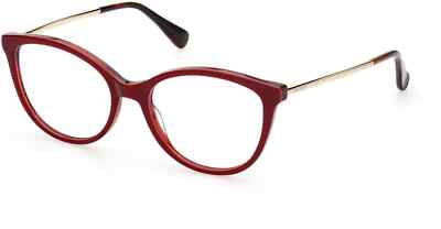 Max Mara MM5027 066 Red Plastic Cat Eye Optical Eyeglasses Frame 53-17-140