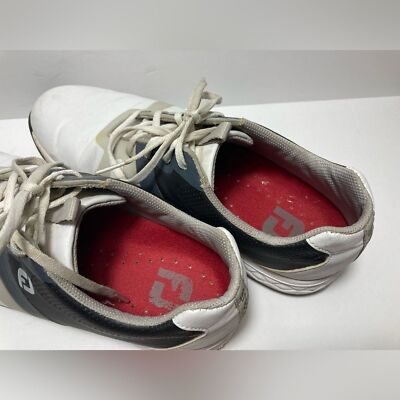 FootJoy golf shoes 10M white gray tie string sneakers  display picture 2