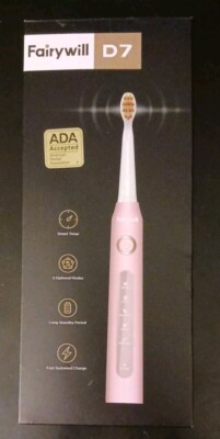 Fairywill Essential D7 Electric Toothbrush (Pink) NIB