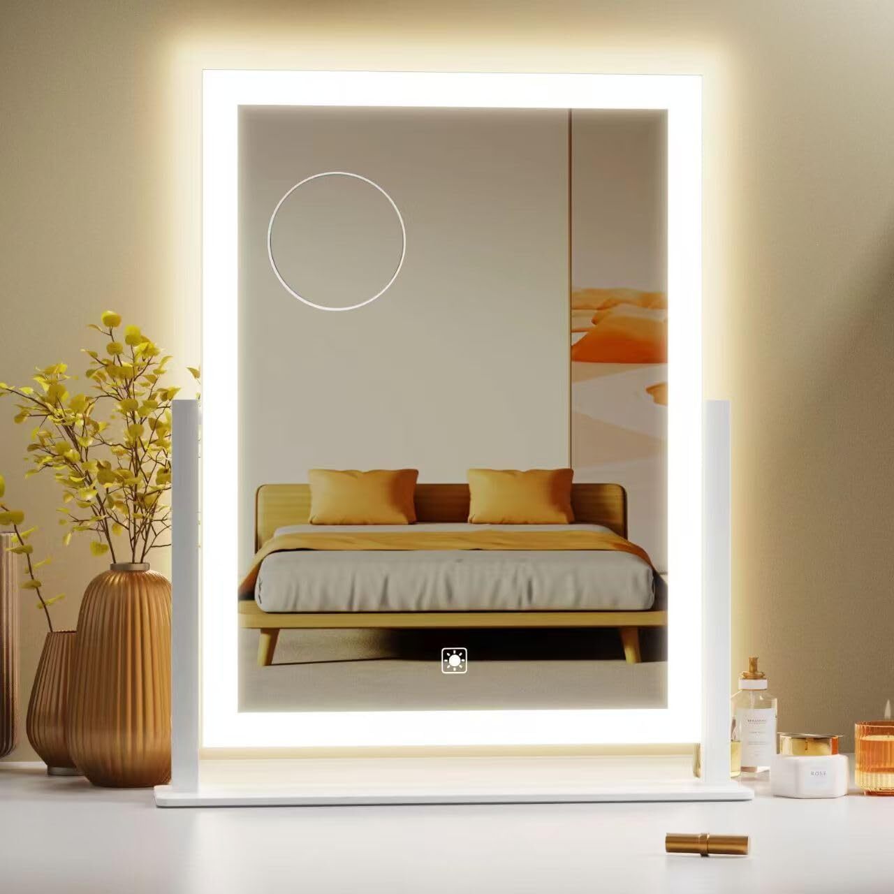 15.2 Inch LED Vanity Mirror with 3 Color Lighting Modes  