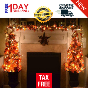 Thanksgiving Decorations Lighted Fall Garland ...