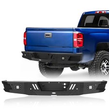 Steel Rear Back Bumper W 2x Led Lights Fit 2007-2018 Chevy Silverado 1500 Truck Steel Rear Back Bumper W 2x Led Lights Fit 2007-2018 Chevy Silverado 1500 Truck