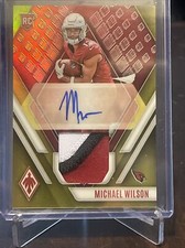 2023 Phoenix Michael Wilson RC Yellow RPA SP  /75 3-Color Patch